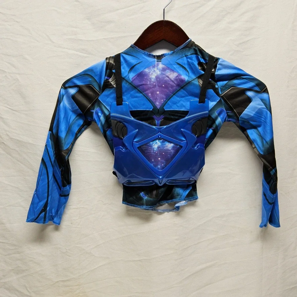 Power Rangers Costume Set Kids 6-7X Blue Red Yellow 2017 Movie Masks Chest Piece